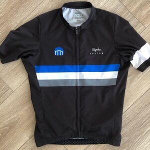 Rapha Mens Custom Midweight Race Cycling Jersey size Medium Full-Zip Black